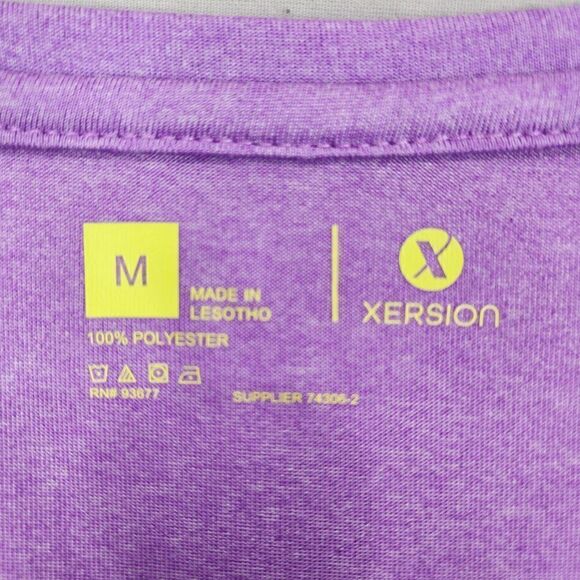 Exersion Womens Yoga Workout Exercise Short Sleeve Top Size M Lavender Round Hem - Picture 6 of 6